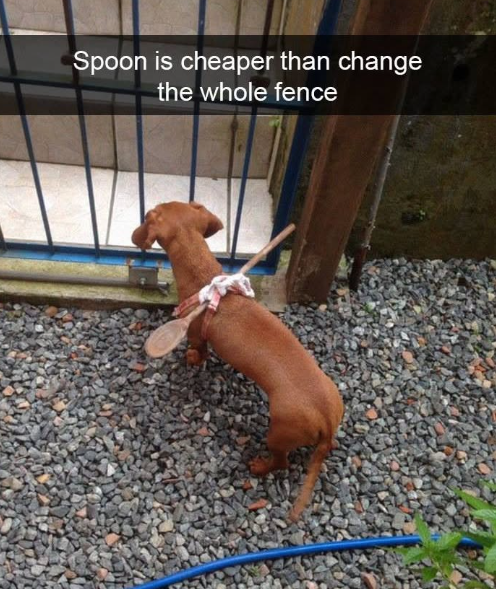 Spoon is cheaper than change the whole fence