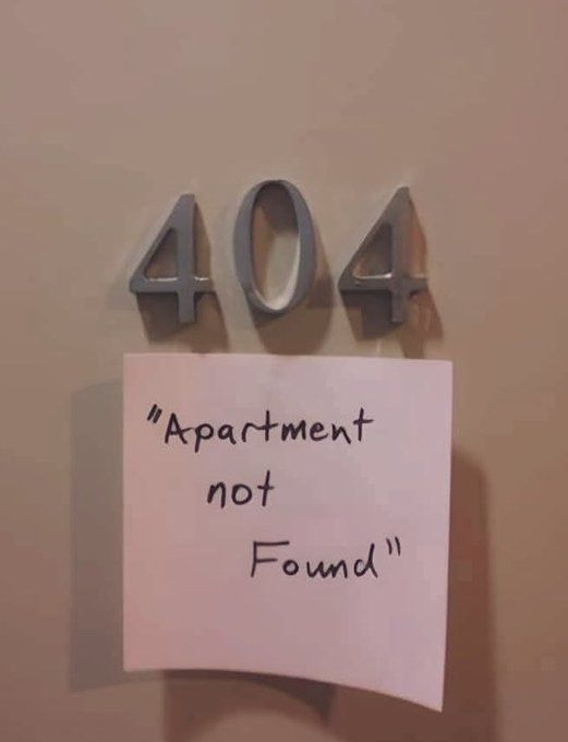 404 "Apartment not Found"