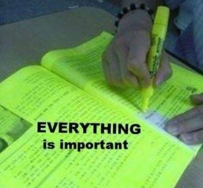 JALLW EVERYTHING is important