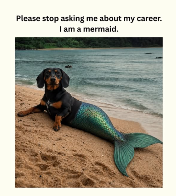 Please stop asking me about my career. I am a mermaid.