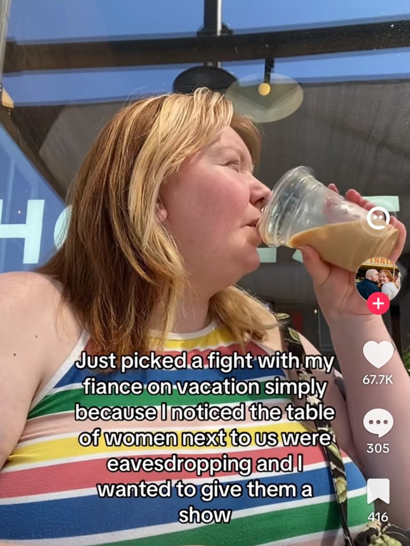H ASSIS Just picked a fight with my fiance on vacation simply because I noticed the table of women next to us were eavesdropping and I wanted to give them a show + 67.7K 305 416