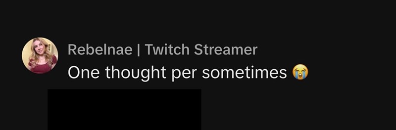 Rebelnae | Twitch Streamer One thought per sometimes