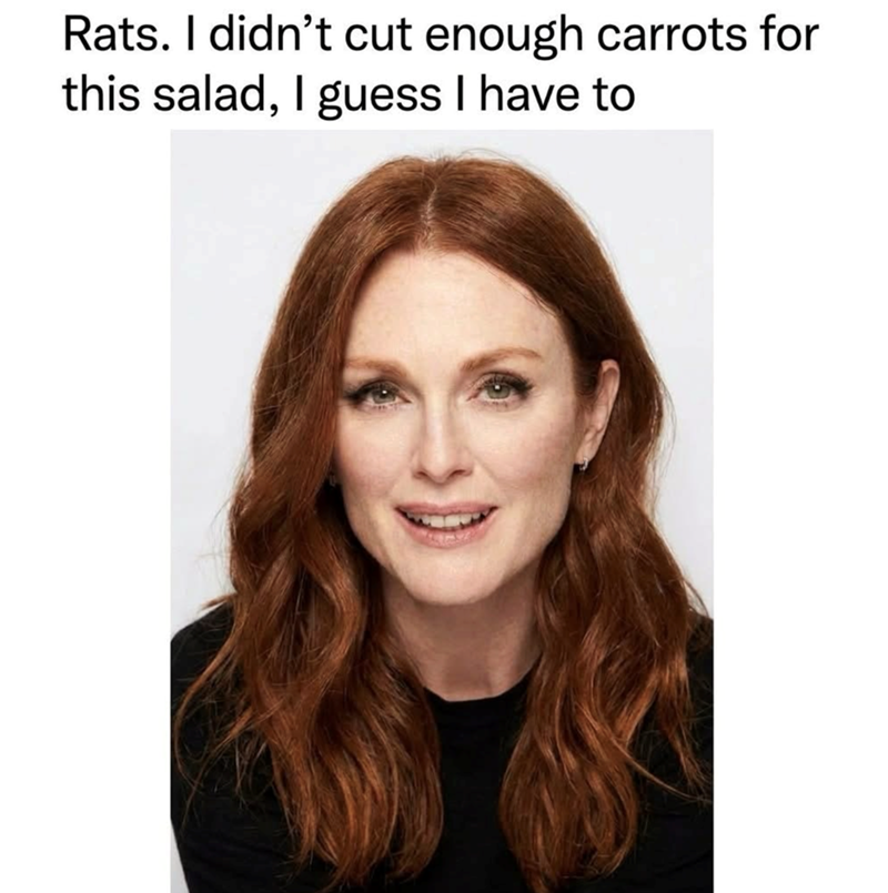 Rats. I didn't cut enough carrots for this salad, I guess I have to