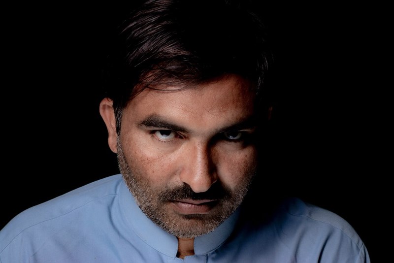 man with an angry face