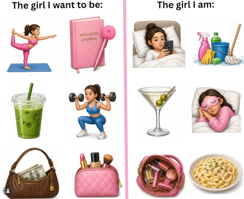 The girl I want to be: The girl I am: WELLNESS JOURNAL
