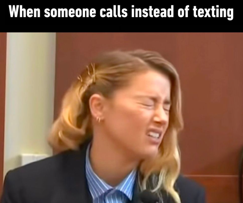 When someone calls instead of texting 110