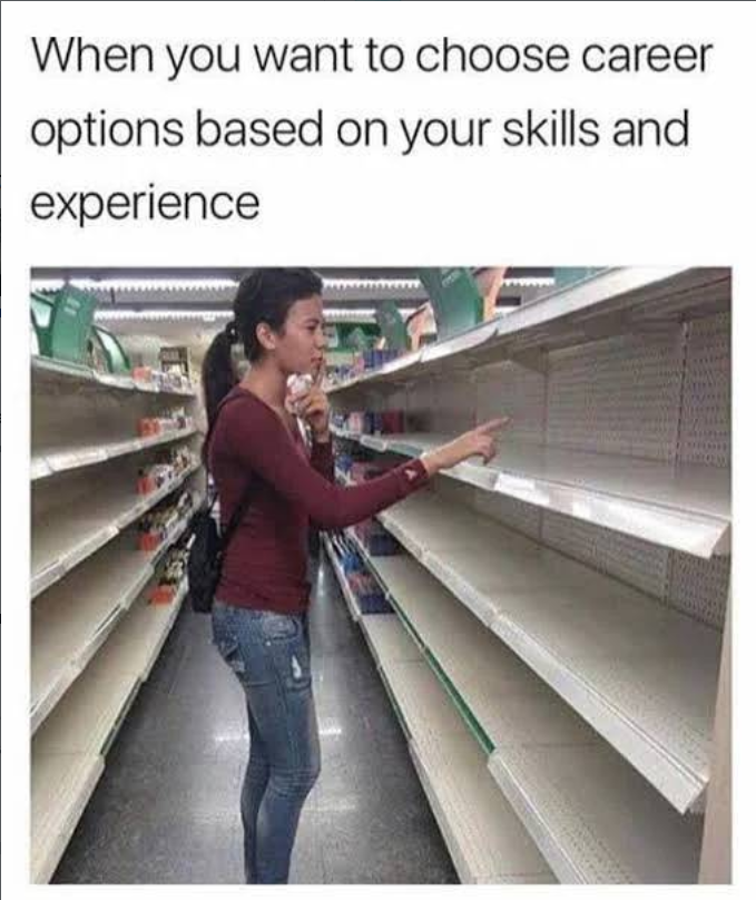When you want to choose career options based on your skills and experience