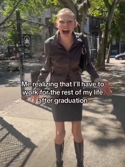Me realizing that I'll have to work for the rest of my life after graduation