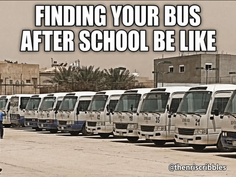 FINDING YOUR BUS AFTER SCHOOL BE LIKE DOLLS 35 脂肪 SCHO @thenriscribbles