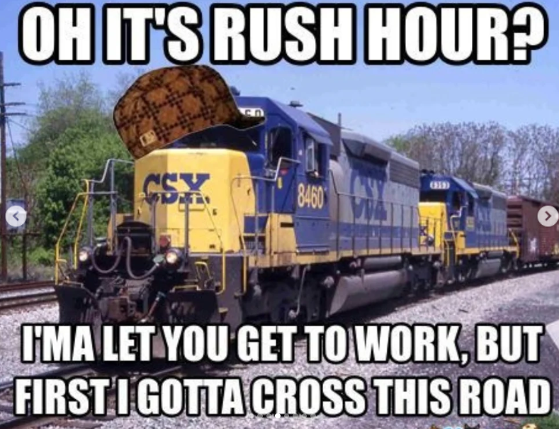 OH IT'S RUSH HOUR? GSX 8460 IMA LET YOU GET TO WORK, BUT FIRST I GOTTA CROSS THIS ROAD