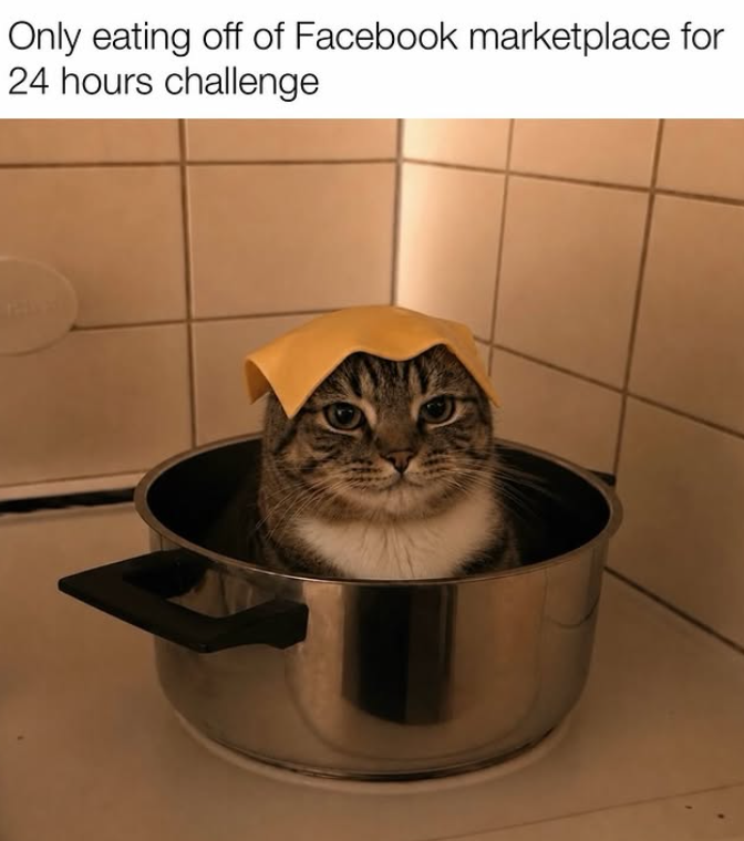 Only eating off of Facebook marketplace for 24 hours challenge