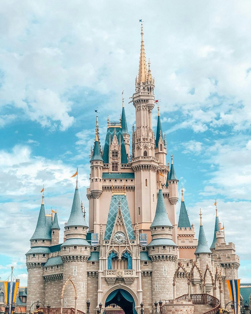 The Disney castle at Disney World.