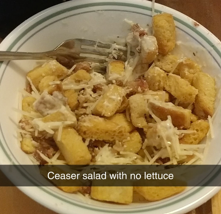 Ceaser salad with no lettuce