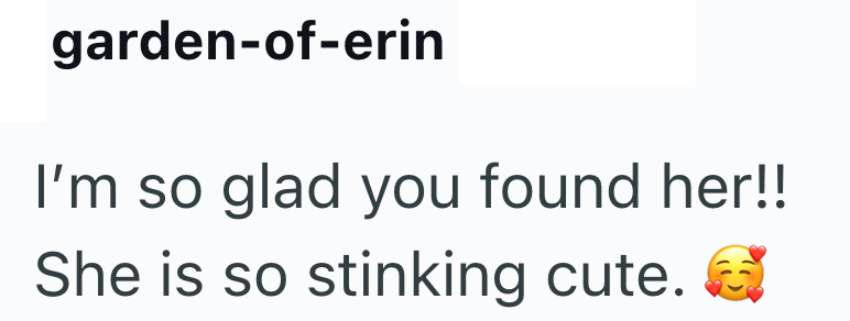 garden-of-erin I'm so glad you found her!! She is so stinking cute.
