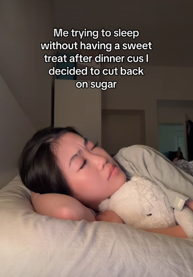 Me trying to sleep without having a sweet treat after dinner cus | decided to cut back on sugar