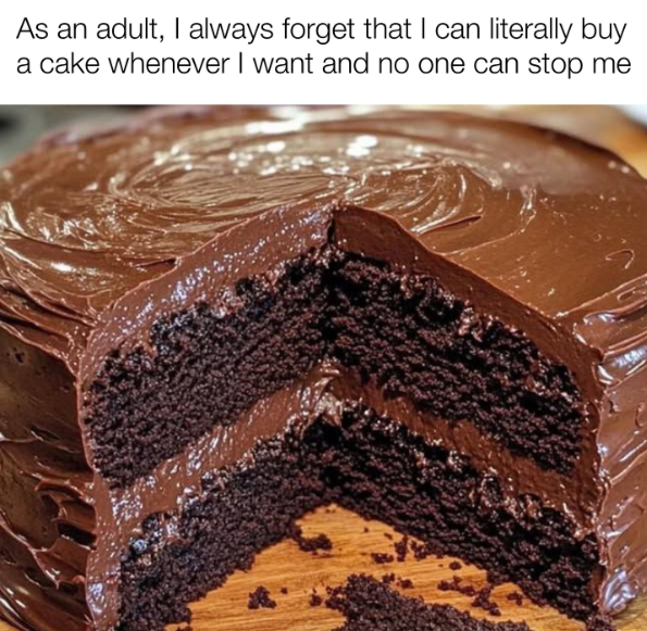 As an adult, I always forget that I can literally buy a cake whenever I want and no one can stop me