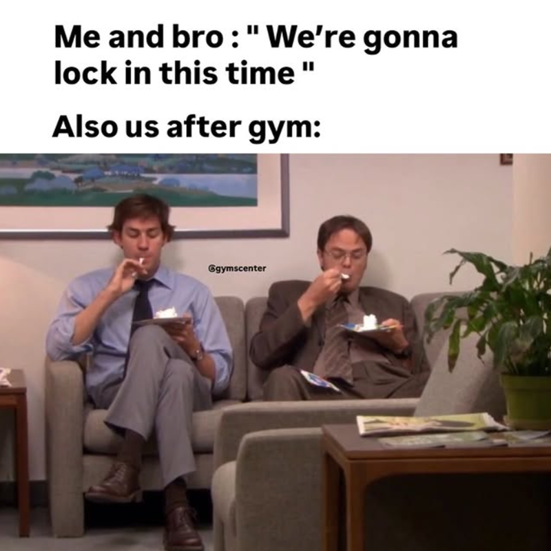 Me and bro: "We're gonna lock in this time" Also us after gym: @gymscenter