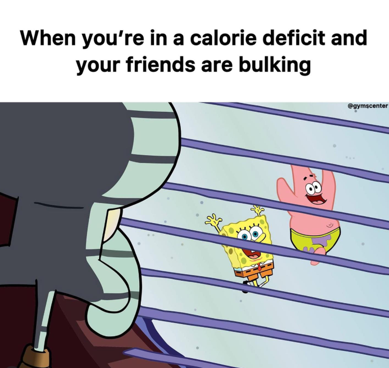 When you're in a calorie deficit and your friends are bulking @gymscenter