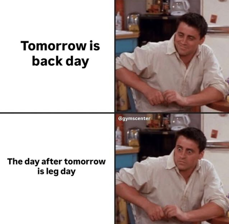 Tomorrow is back day The day after tomorrow is leg day @gymscenter