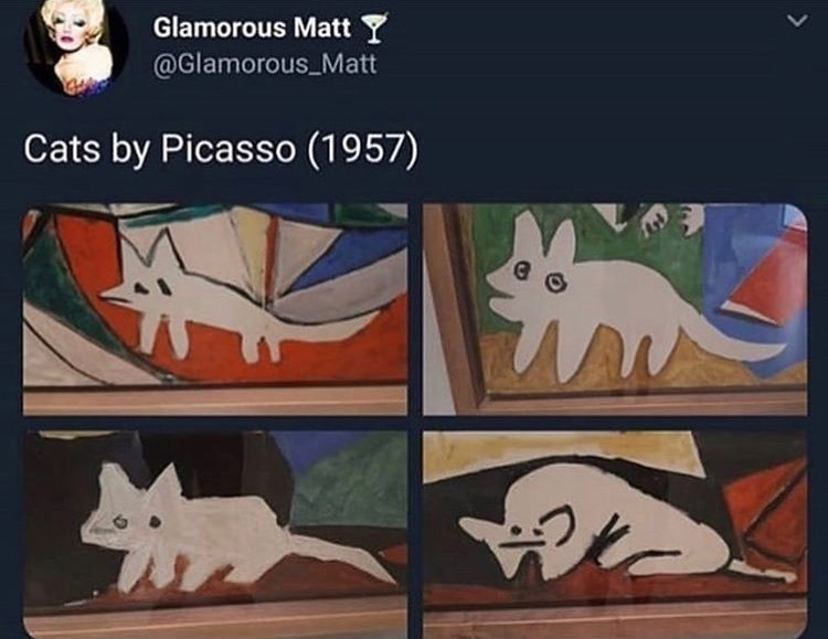 > Glamorous Matt Y @Glamorous_Matt Cats by Picasso (1957) e o