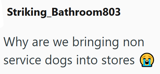 Striking Bathroom803 Why are we bringing non service dogs into stores