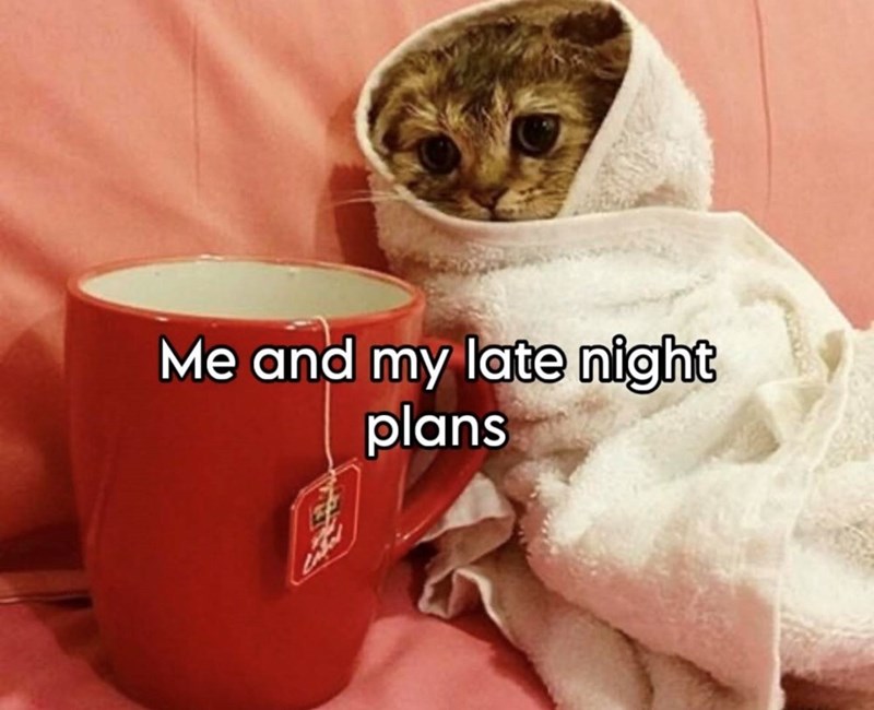 Me and my late night plans