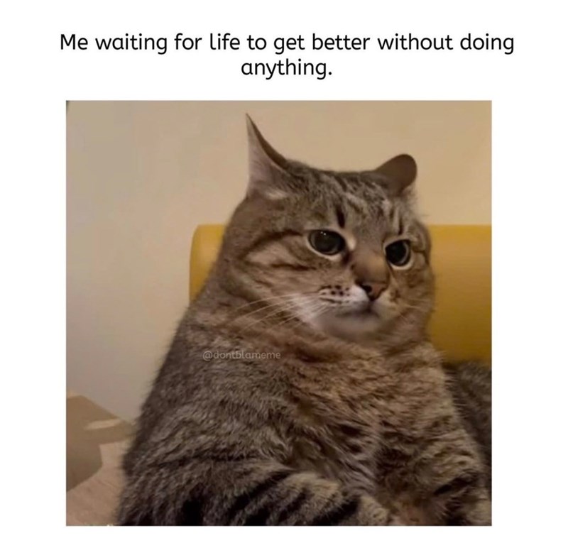 Me waiting for life to get better without doing anything. @dontblameme