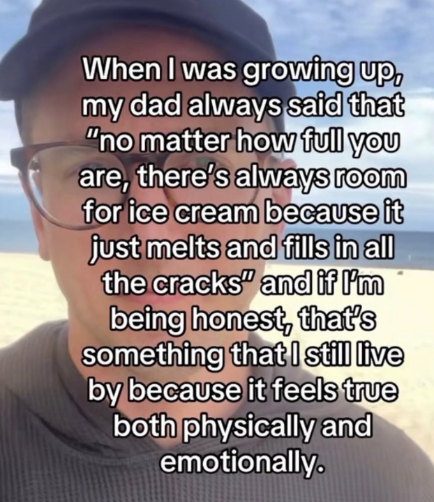 When I was growing up, my dad always said that "no matter how full you are, there's always room for ice cream because it just melts and fills in all the cracks" and if I'm being honest, that's something that I still live by because it feels true both physically and emotionally.