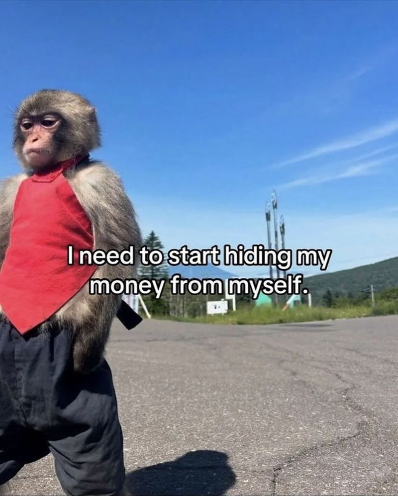 I need to start hiding my money from myself.