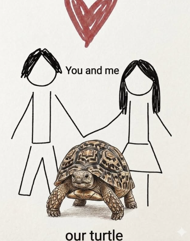 You and me our turtle