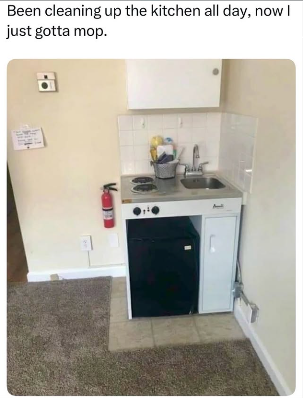Been cleaning up the kitchen all day, now I just gotta mop. 511-