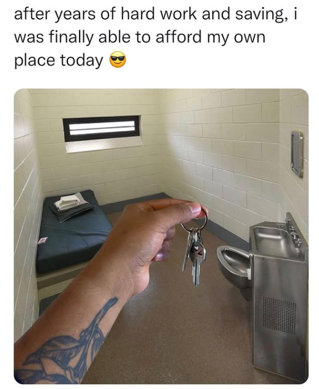 after years of hard work and saving, i was finally able to afford my own place today →