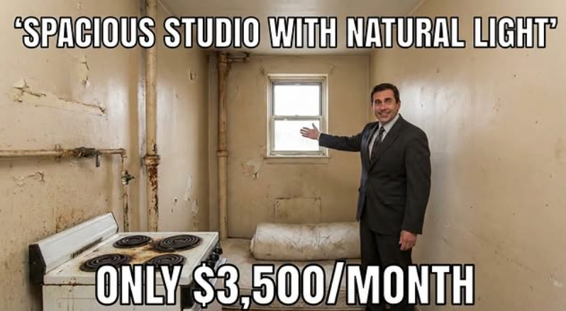 "SPACIOUS STUDIO WITH NATURAL LIGHT' ONLY $3,500/MONTH