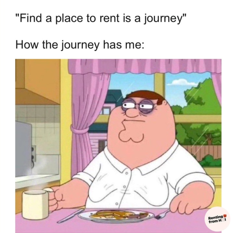 "Find a place to rent is a journey" How the journey has me: 13 Renting from H