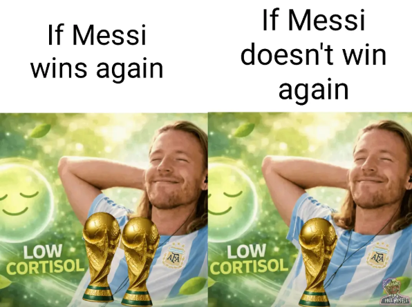 If Messi wins again If Messi doesn't win again LOW CORTISOL AFA LOW CORTISOL AFA FREE PYST