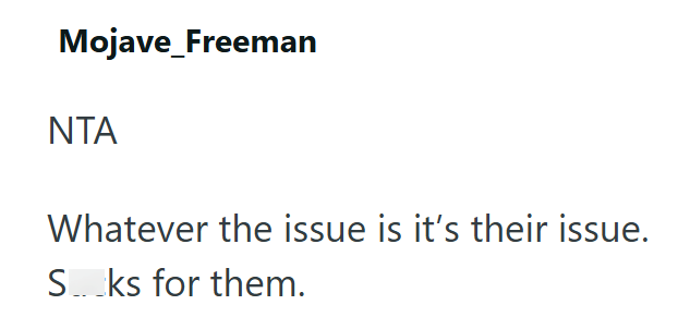 Mojave_Freeman ΝΤΑ Whatever the issue is it's their issue. Sks for them.