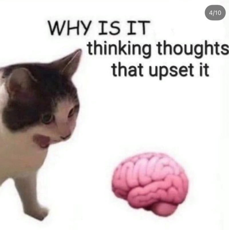 WHY IS IT 4/10 thinking thoughts that upset it