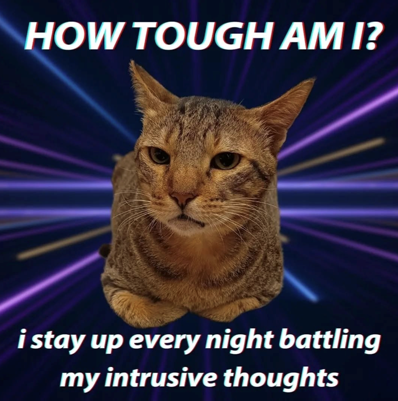 HOW TOUGH AM I? i stay up every night battling my intrusive thoughts