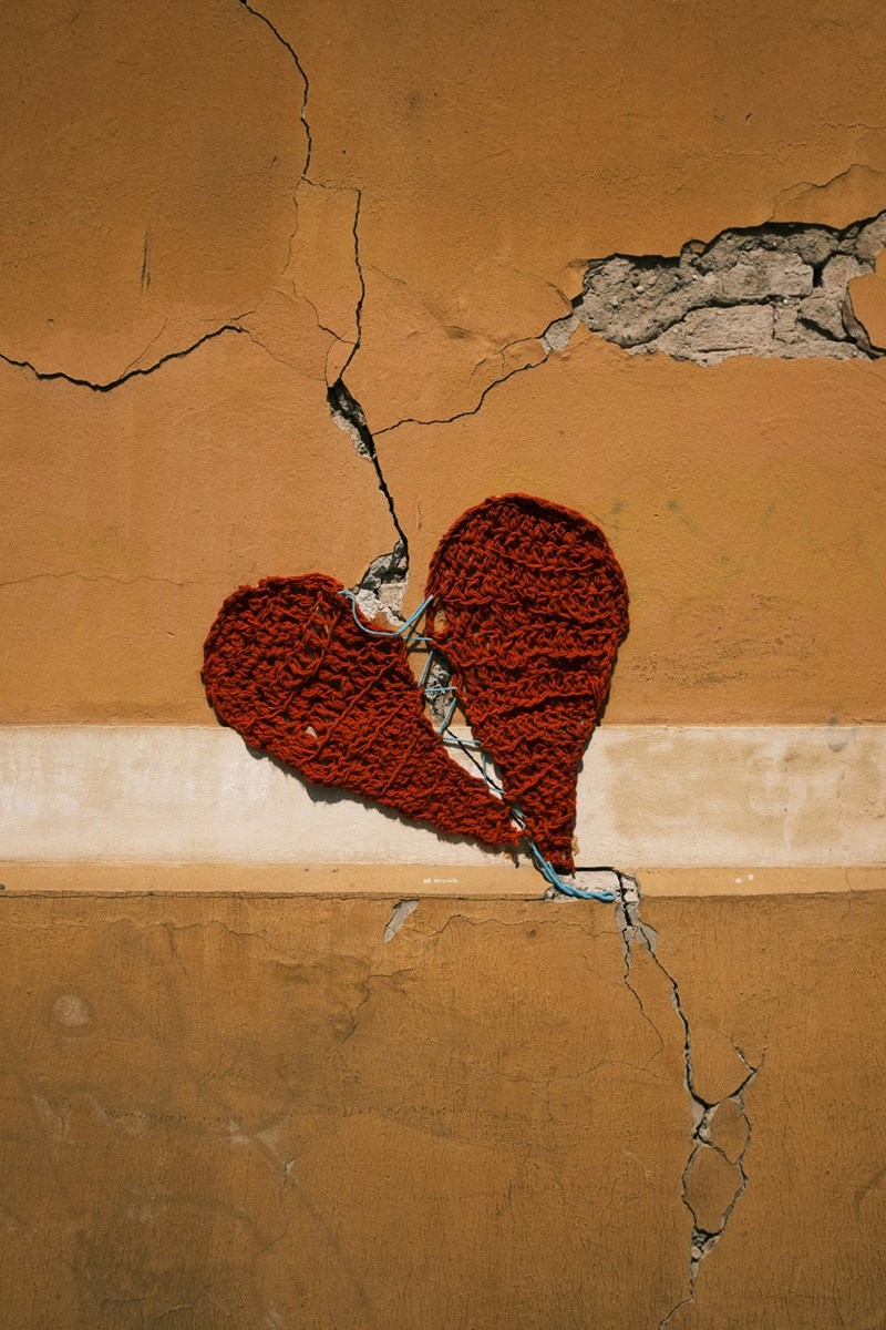 red broken heart