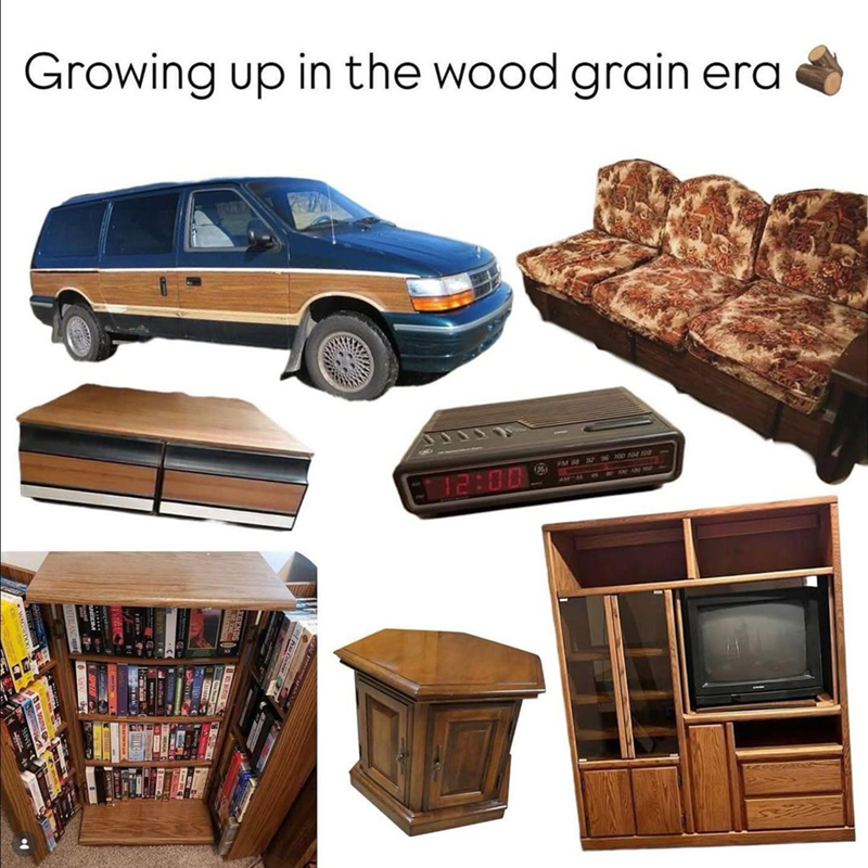 Growing up in the wood grain era 12:00 (36) FM 38 92 96 100 104 108