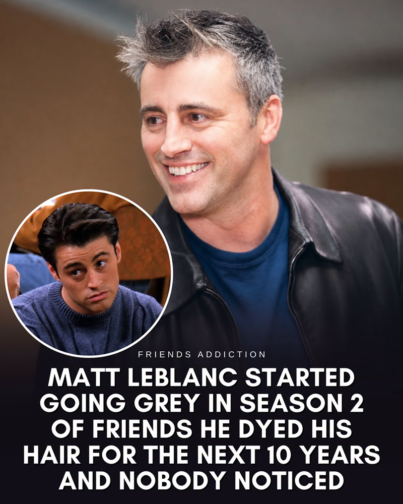 FRIENDS ADDICTION MATT LEBLANC STARTED GOING GREY IN SEASON 2 OF FRIENDS HE DYED HIS HAIR FOR THE NEXT 10 YEARS AND NOBODY NOTICED