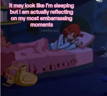 it may look like I'm sleeping but I am actually reflecting on my most embarrassing moments @sparklysequel k