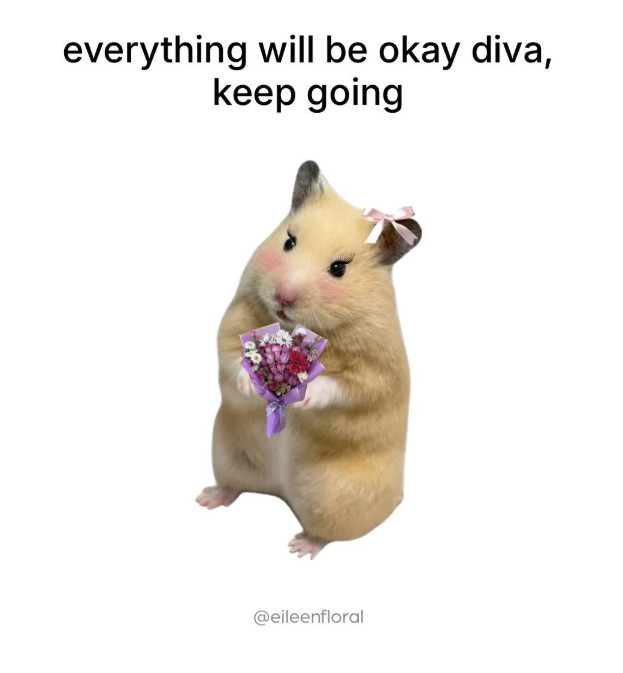 everything will be okay diva, keep going @eileenfloral
