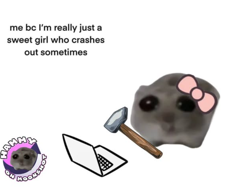 me bc I'm really just a sweet girl who crashes out sometimes PAMMY BOMSWOOK