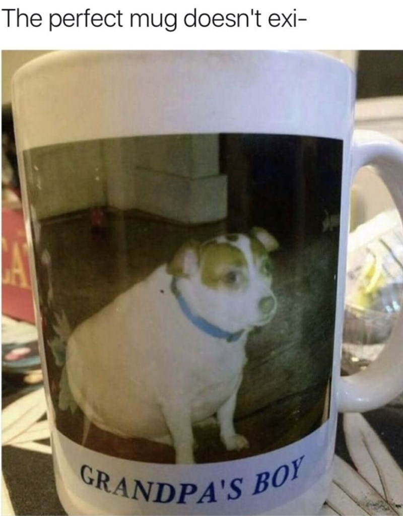The perfect mug doesn't exi- GRANDPA'S BOY