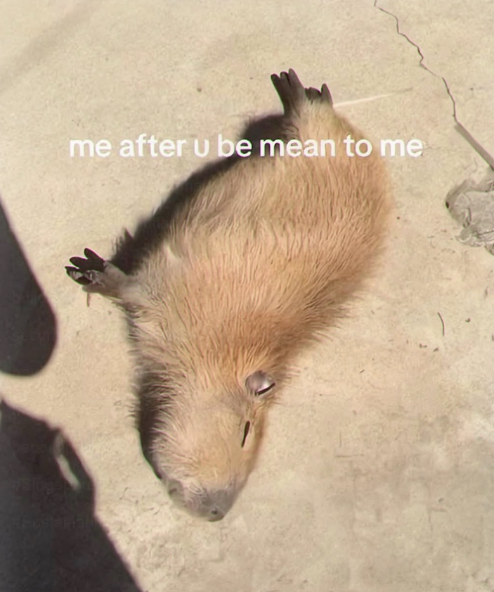 me after u be mean to me