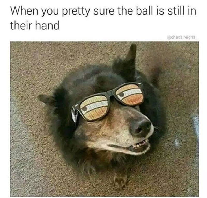 When you pretty sure the ball is still in their hand @chaos.reigns_