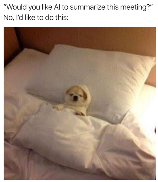 "Would you like Al to summarize this meeting?" No, I'd like to do this: