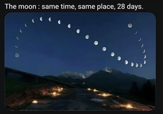 The moon : same time, same place, 28 days.