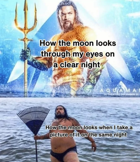 How the moon looks through my eyes on a clear night AQUAMA HEATERS DECEMBER 21 How the moon looks when I take a picture of it on the same night